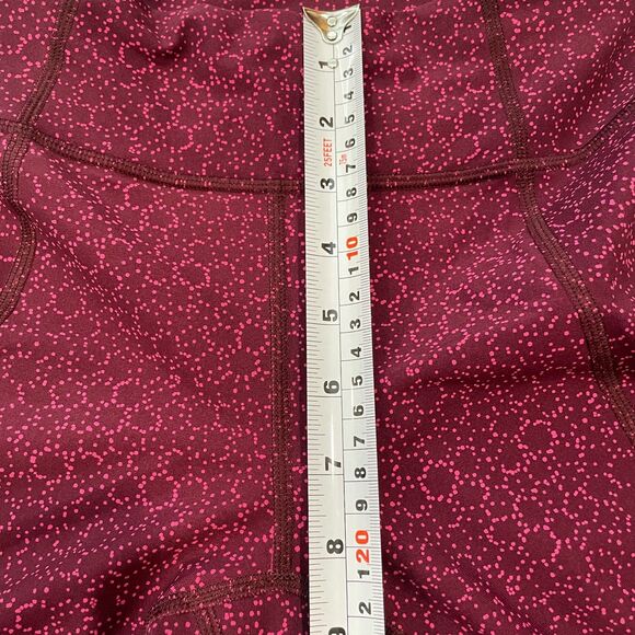 ~ Lululemon 4 Legging Tight Stuff Crop Pant Star Pixel Raspberry Bordeaux Drama - Picture 8 of 16